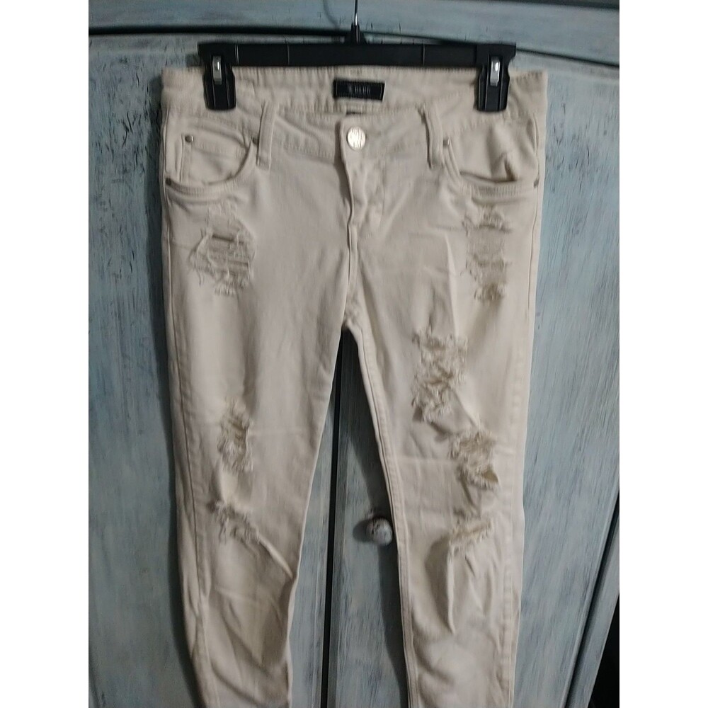 Sts Blue Distressed Juniors Denim Jeans Size 7 White Beachy Cottagecore